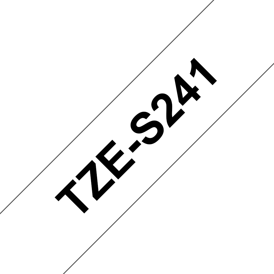 Brother TZe-S241 Schriftband – schwarz auf weiß 2